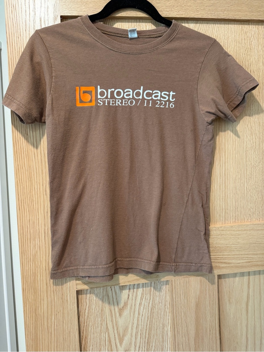 Broadcast (the band) Brown Logo Short Sleeve Tee